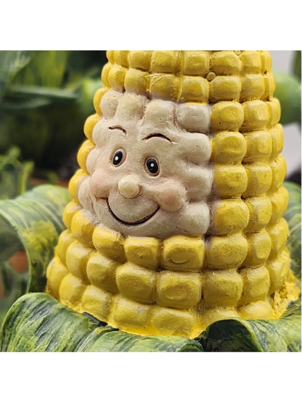 Vintage Anthropomorphic Corn on the Cob Resin Shelf Sitters - Set of 3 Whimsical
